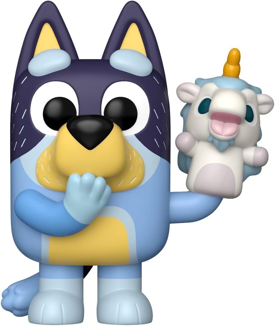 Funko POP! Animation: Bluey - Bandit with Unicourse | Official Merch - Collectable Vinyl Figurine for Shelf Display - Birthday Gift Idea for Fans and Collectors
