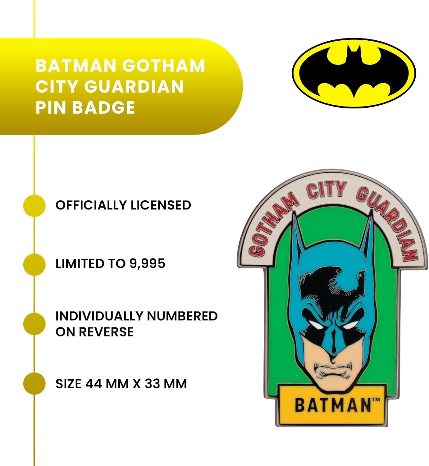 Dc Comics Pin Badge Batman Gotham City Guardian Limited Edition