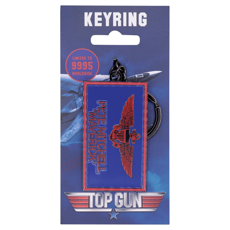 FaNaTtik Top Gun Limited Edition Maverick Schlüsselanhänger – weltweit individuell nummeriert 9.995 – Emaille-Rufzeichen & marineblaue Flügel – 40 × 70 mm – offiziell lizenziert