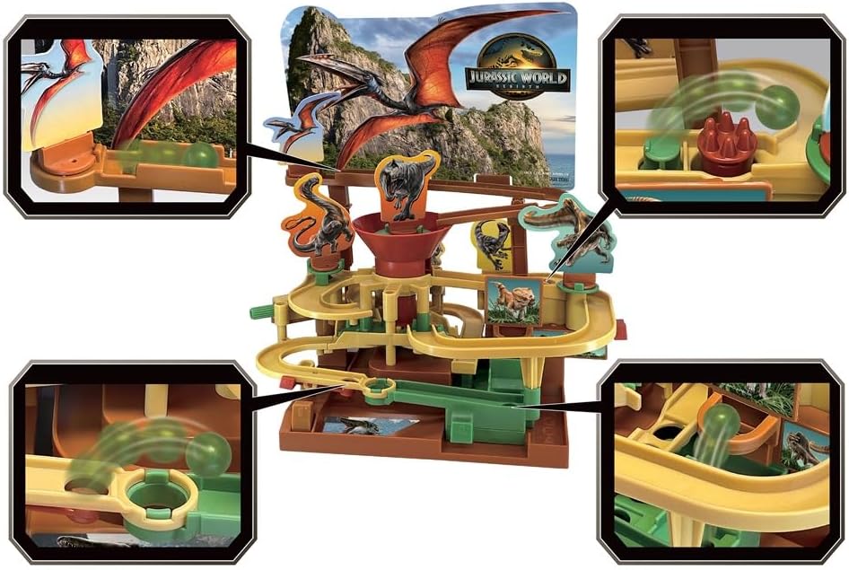EPOCH Games - 7515 Jurassic World Rebirth Adventure Challenge - Party Game, Party Spiel, Dinosaurier Spielzeug, Brettspiel für Kinder ab 4 Jahren