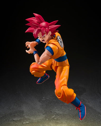 TAMASHII NATIONS - Dragon Ball Super - Super Saiyan God Son Goku (God Aura) S.H.Figuarts Action Figure | Dragonball Super 6 Inch Action Figure S.H. Figuarts