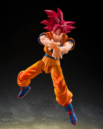 TAMASHII NATIONS - Dragon Ball Super - Super Saiyan God Son Goku (God Aura) S.H.Figuarts Action Figure | Dragonball Super 6 Inch Action Figure S.H. Figuarts