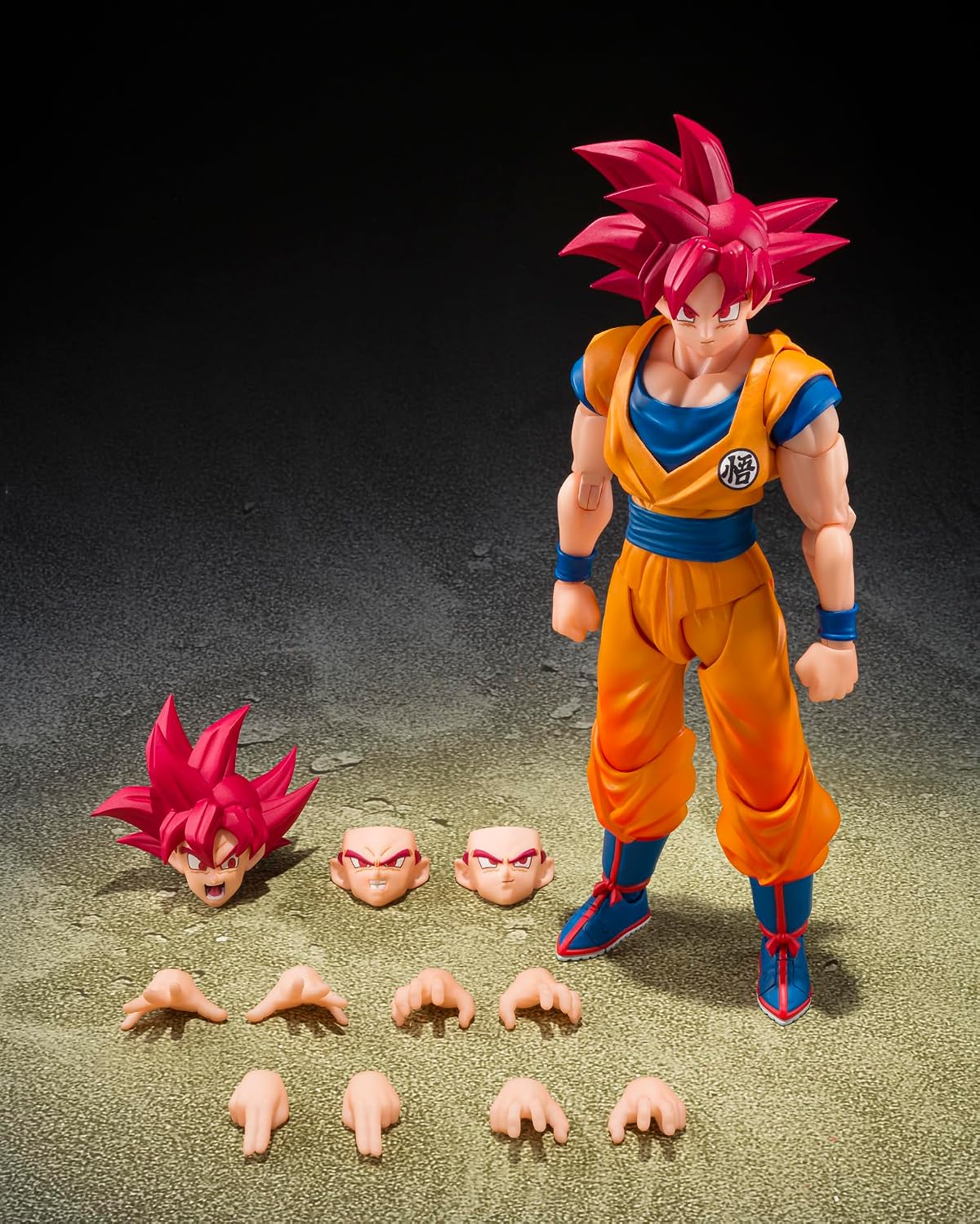 TAMASHII NATIONS - Dragon Ball Super - Super Saiyan God Son Goku (God Aura) S.H.Figuarts Action Figure | Dragonball Super 6 Inch Action Figure S.H. Figuarts