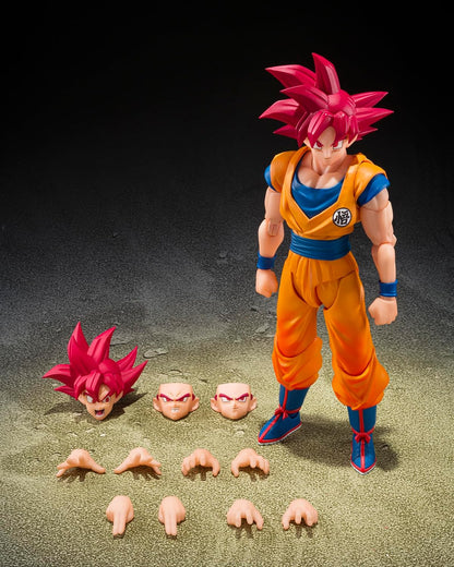 TAMASHII NATIONS - Dragon Ball Super - Super Saiyan God Son Goku (God Aura) S.H.Figuarts Action Figure | Dragonball Super 6 Inch Action Figure S.H. Figuarts