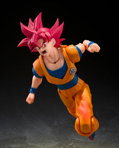 TAMASHII NATIONS - Dragon Ball Super - Super Saiyan God Son Goku (God Aura) S.H.Figuarts Action Figure | Dragonball Super 6 Inch Action Figure S.H. Figuarts