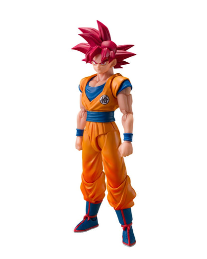 TAMASHII NATIONS - Dragon Ball Super - Super Saiyan God Son Goku (God Aura) S.H.Figuarts Action Figure | Dragonball Super 6 Inch Action Figure S.H. Figuarts
