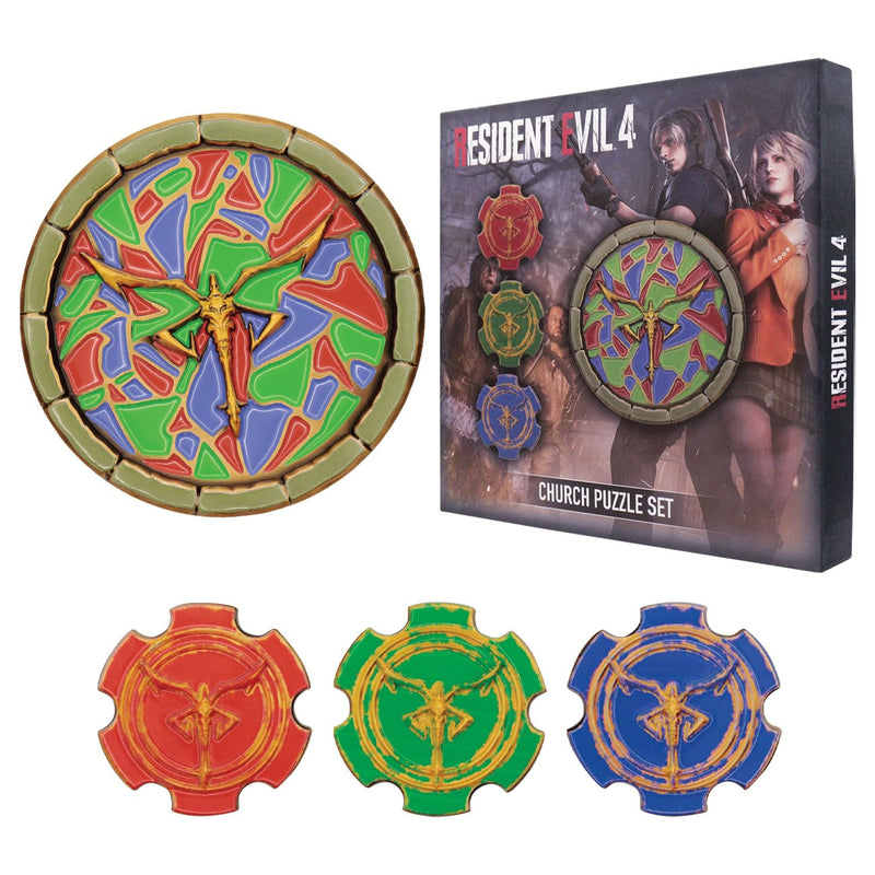 Resident Evil 4 Replica Church Puzzle Medallion Set