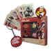 FaNaTtik Fallout Nuka-Cola Gift Set – Official Fallout Merchandise with Bottle Cap Keyring, Vintage Pin Badge & Playing Cards – Retro Collectible Gift for Gamers & Fans