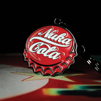 FaNaTtik Fallout Nuka-Cola Gift Set – Official Fallout Merchandise with Bottle Cap Keyring, Vintage Pin Badge & Playing Cards – Retro Collectible Gift for Gamers & Fans