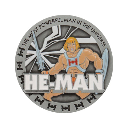 FaNaTtik Masters of the Universe He-Man - Moneta da collezione in edizione limitata, con licenza ufficiale MOTU, numerata individualmente, limitata a 5.000 in tutto il mondo, 38 mm