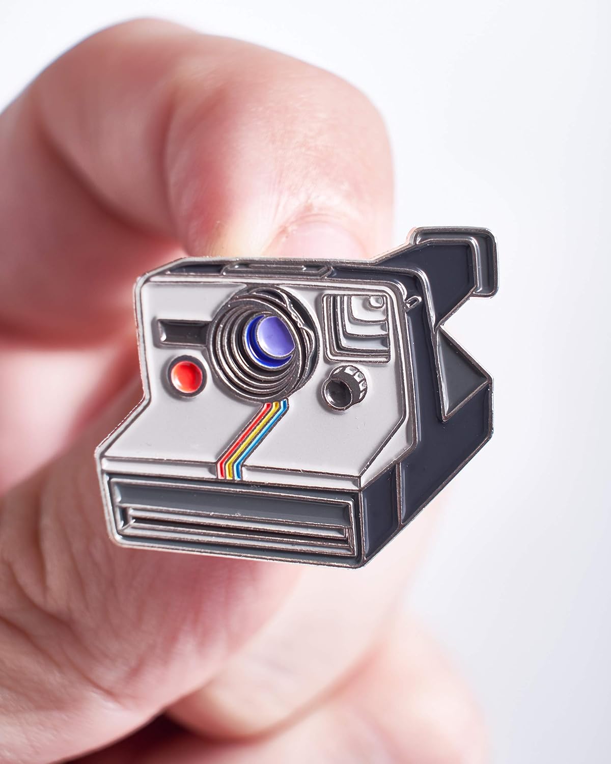 Official Exclusive Polaroid One-Step Rainbow SX-70 Instant Camera Pin Badge