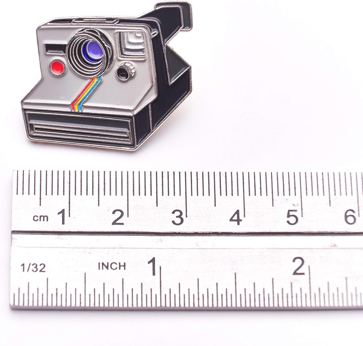 Official Exclusive Polaroid One-Step Rainbow SX-70 Instant Camera Pin Badge