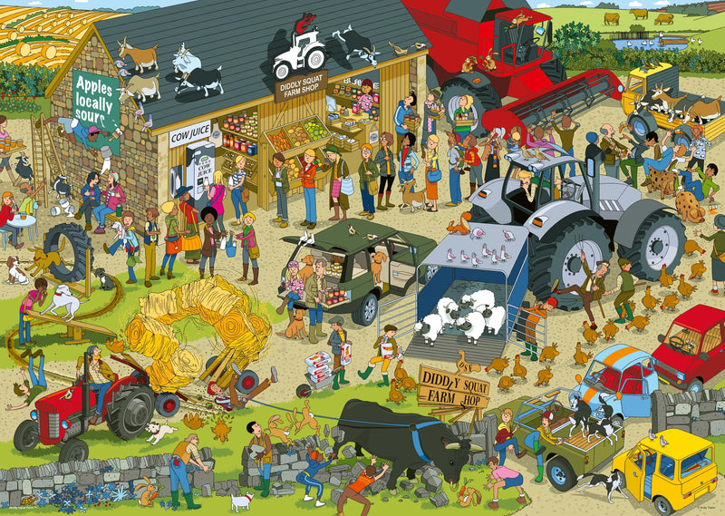 Diddly Squat Farm 1000pc SEP | Iconica scena della serie TV Clarkson's Farm, qualità premium, perfetta vestibilità ad incastro, età 14+