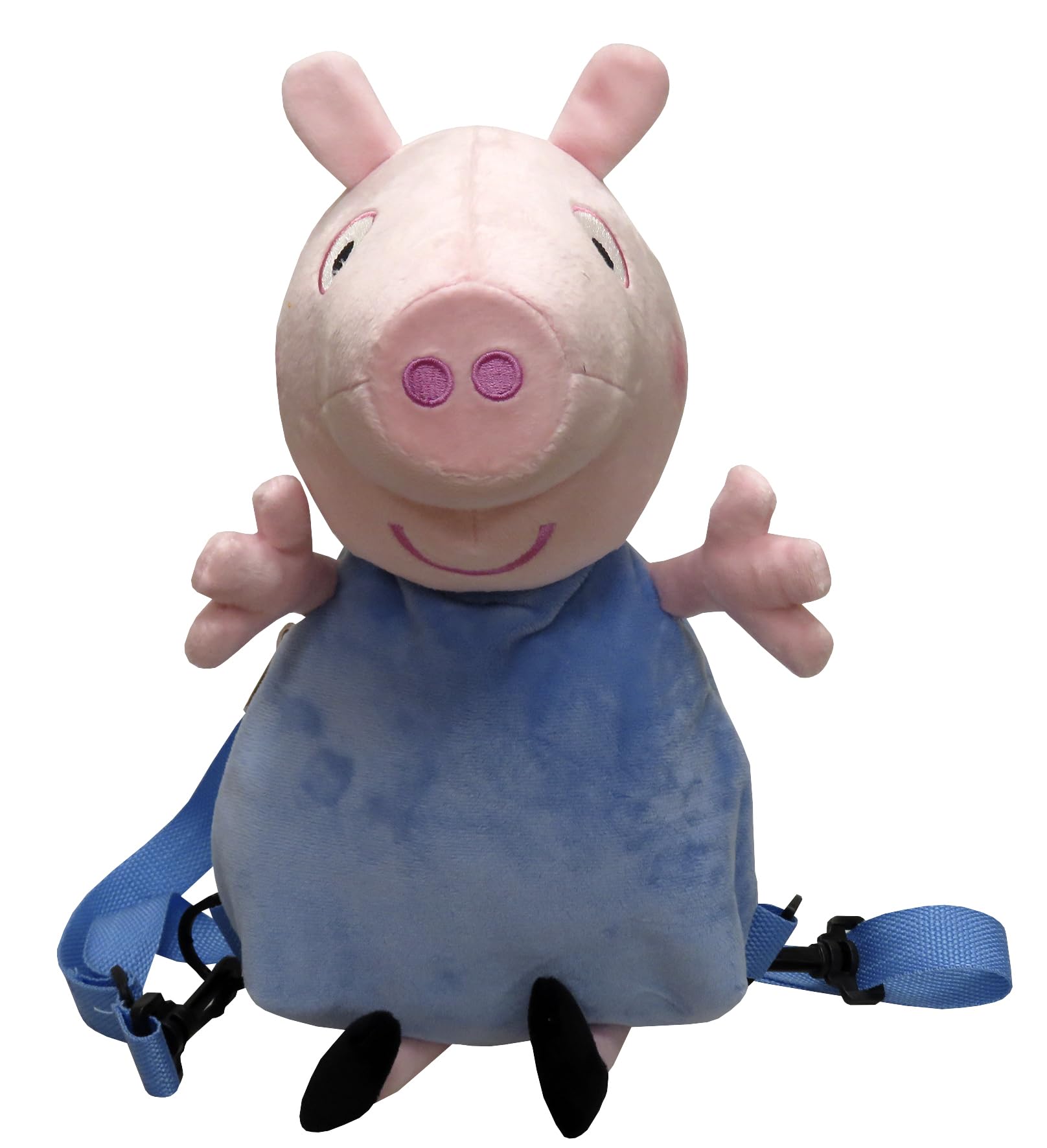 CYP BRAND Peppa Pig Backpack Plush George Pig, 30 x 18 x 18 cm, Blue, Official Product, multicoloured, One Size, Youth Backpack