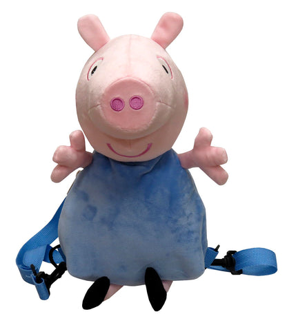 CYP BRAND Peppa Pig Backpack Plush George Pig, 30 x 18 x 18 cm, Blue, Official Product, multicoloured, One Size, Youth Backpack