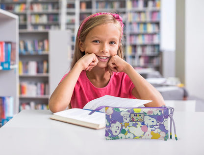 CyP Brands-Snoopy, Pencil Case, Pencil Case, School Supplies, Preschool, Light Waves, Blue, Official Product, berry, One Size