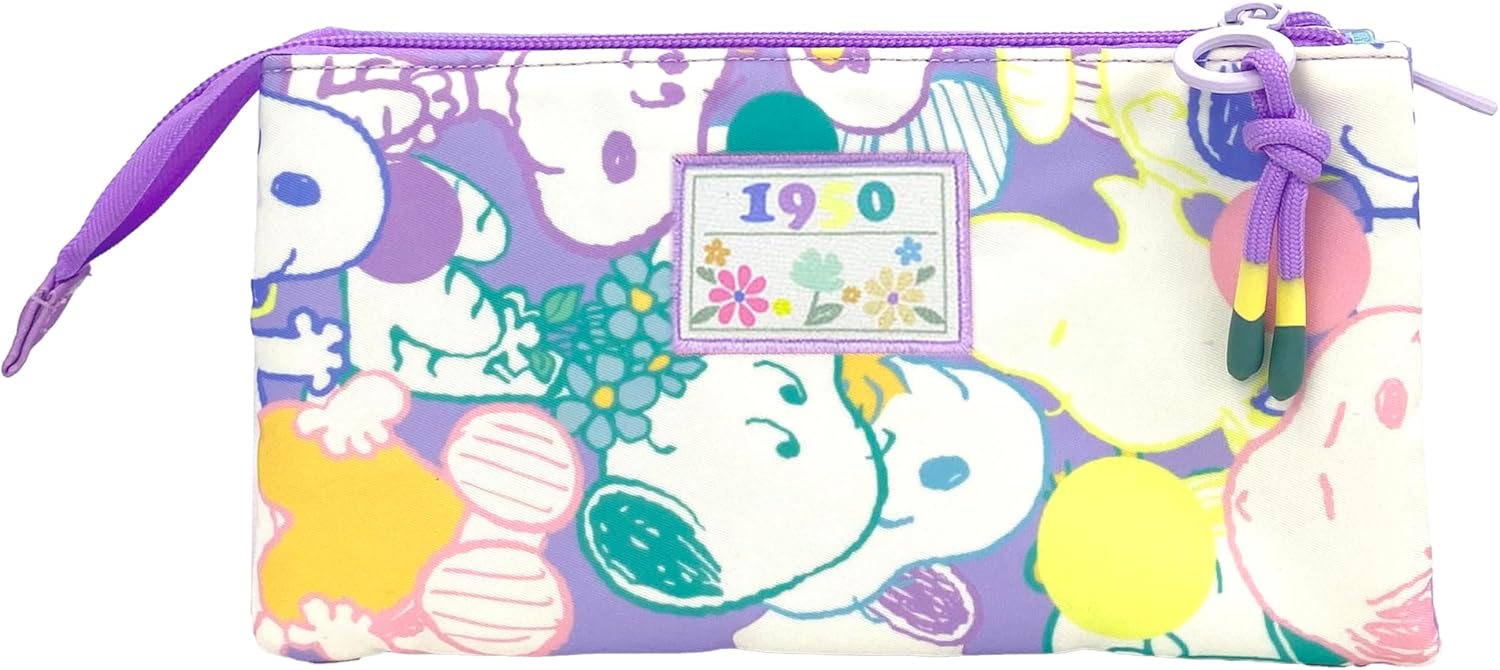 CyP Brands-Snoopy, Pencil Case, Pencil Case, School Supplies, Preschool, Light Waves, Blue, Official Product, berry, One Size