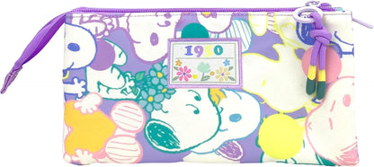 CyP Brands-Snoopy, Pencil Case, Pencil Case, School Supplies, Preschool, Light Waves, Blue, Official Product, berry, One Size