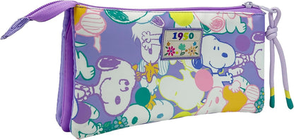 CyP Brands-Snoopy, Pencil Case, Pencil Case, School Supplies, Preschool, Light Waves, Blue, Official Product, berry, One Size