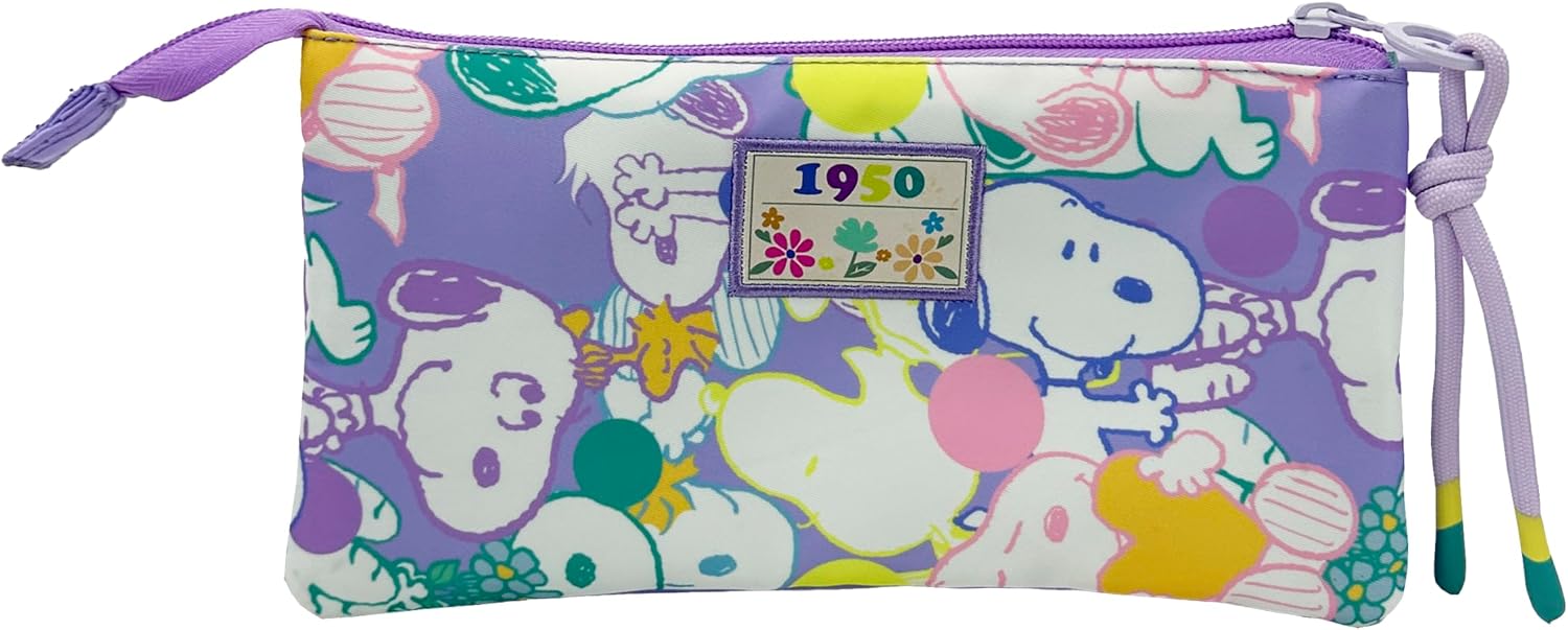 CyP Brands-Snoopy, Pencil Case, Pencil Case, School Supplies, Preschool, Light Waves, Blue, Official Product, berry, One Size