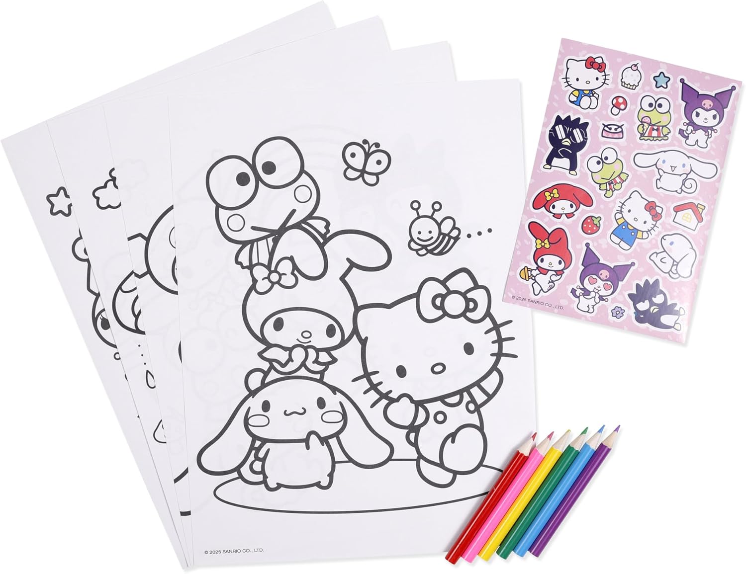COLOURING SET WITH STICKERS HELLO KITTY AND FRIENDS