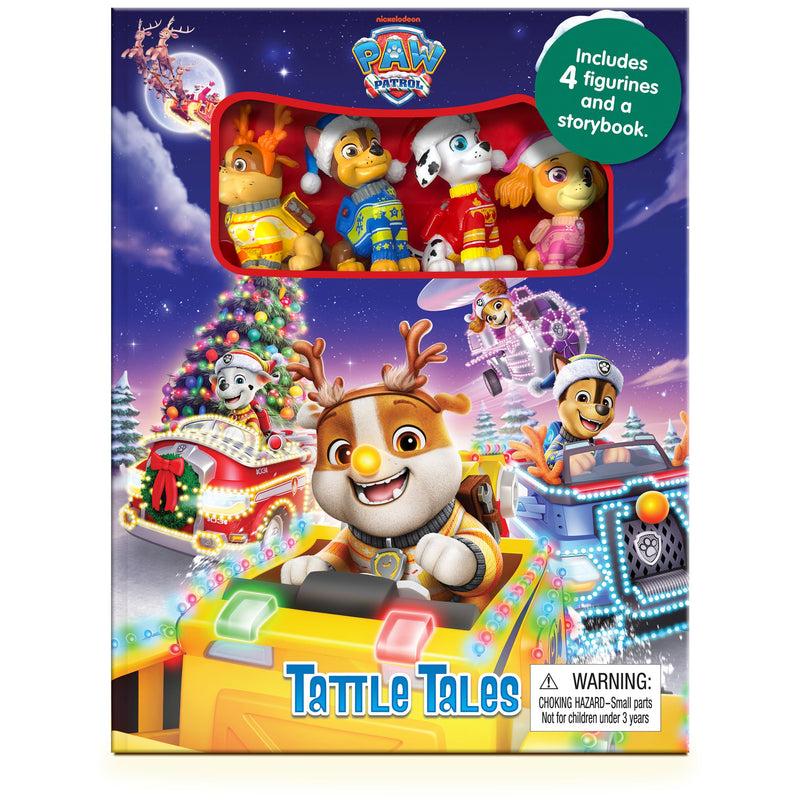 Paw Patrol Christmas Tattle Tales - Activity Books for kids, 12-page storybook, 4 figurine