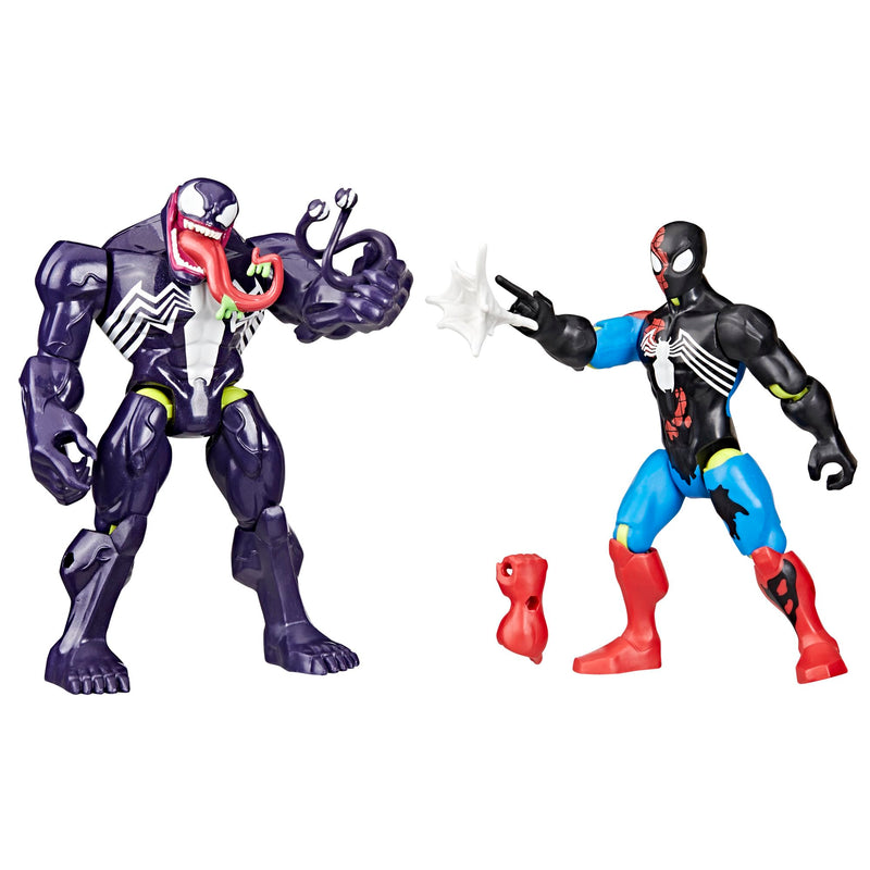 MixMashers Marvel Venom vs. Venomized Spider-Man Customised Action Figure & Accessories 2-Pack, Purple, Red