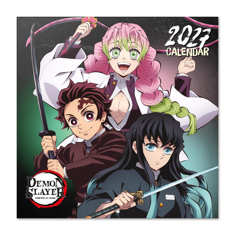 Grupo Erik Demon Slayer Anime Manga Calendar 2027 Wall Calendar Merch | Swordsmith Village Family Calendar Gifts Family Planner Year Planner Monthly Calendar 27 - Planner Annual Calendar 2027