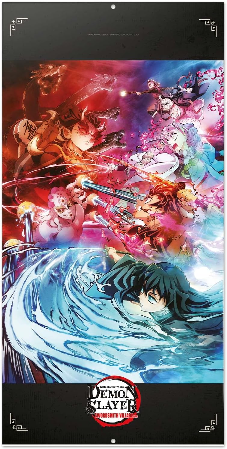 Grupo Erik Demon Slayer Anime Manga Calendar 2027 Wall Calendar Merch | Swordsmith Village Family Calendar Gifts Family Planner Year Planner Monthly Calendar 27 - Planner Annual Calendar 2027