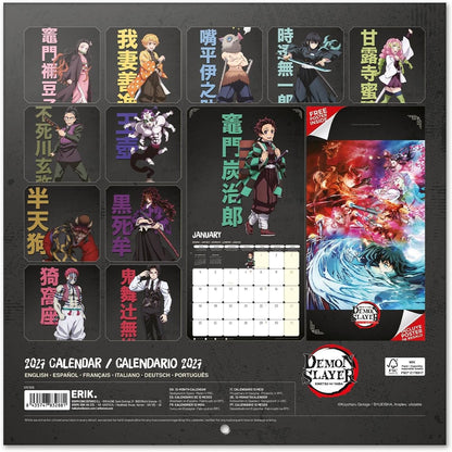 Grupo Erik Demon Slayer Anime Manga Calendar 2027 Wall Calendar Merch | Swordsmith Village Family Calendar Gifts Family Planner Year Planner Monthly Calendar 27 - Planner Annual Calendar 2027