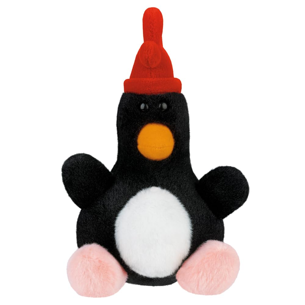 AURORA - 61685 -Feathers McGraw Palm Pals Soft Toy from Wallace & Gromit - 13cm - Black & Red - Fun Collectable Plush for Kids and Wallace & Gromit lovers - Perfect for any occasion