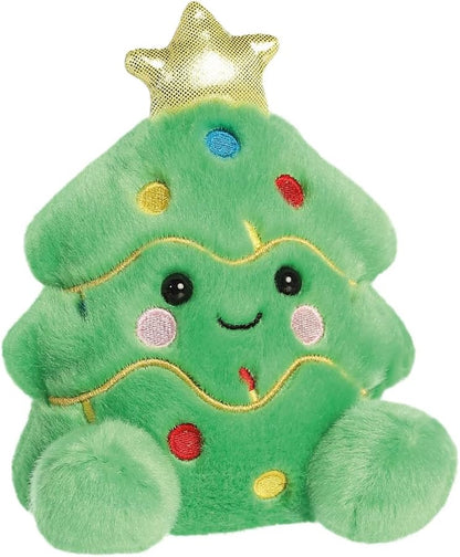 AURORA- 99406 -Palm Pals Douglas Christmas Tree Soft Toy -13cm -Green - Fun Collectable Plush for Kids and Adult Collectors - Perfect for Holiday Decorations or Gifts