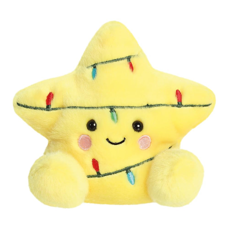 AURORA -99407 -Palm Pals Navi Star Topper 13cm Soft Toy – Fun Collectable Plush for Kids and Adult Collectors - Perfect for Christmas Decorations and Gifts -Yellow