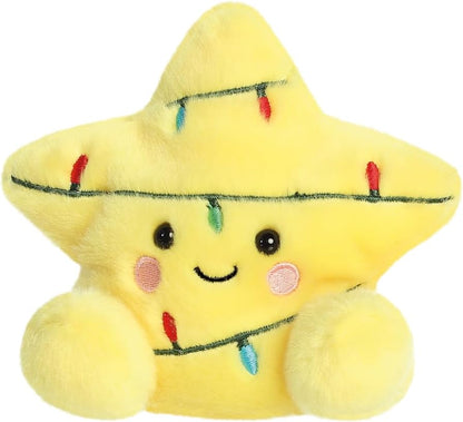 AURORA -99407 -Palm Pals Navi Star Topper 13cm Soft Toy – Fun Collectable Plush for Kids and Adult Collectors - Perfect for Christmas Decorations and Gifts -Yellow
