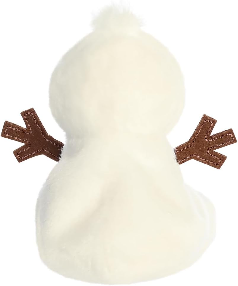 AURORA - 99461 - Palm Pals Twig Snowman Soft Toy- 13cm - White - Fun Collectable Plush for Kids and Adult Collectors - Perfect for Holiday Decorations or Gifts