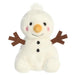 AURORA - 99461 - Palm Pals Twig Snowman Soft Toy- 13cm - White - Fun Collectable Plush for Kids and Adult Collectors - Perfect for Holiday Decorations or Gifts
