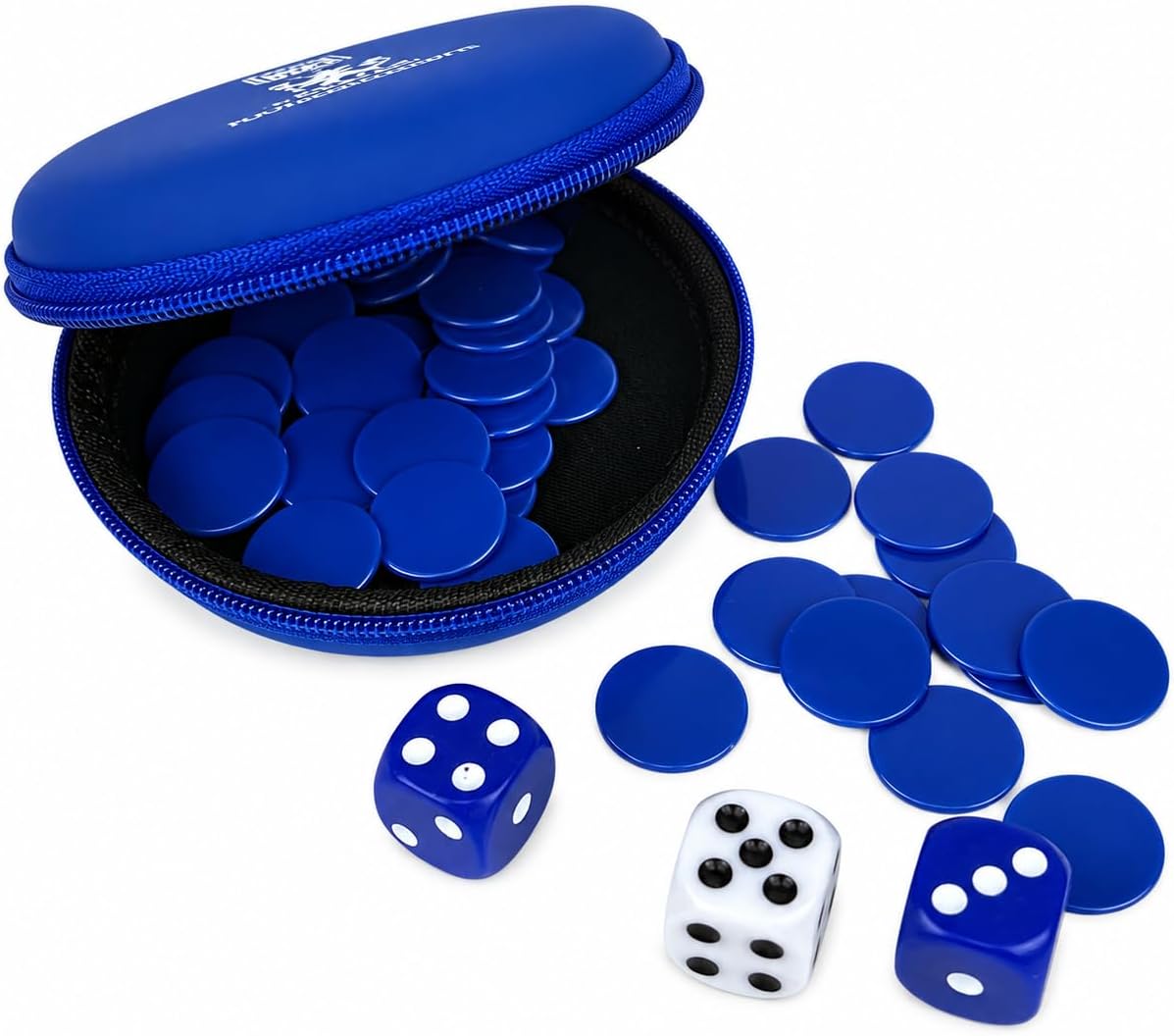 Official Chelsea FC Football Pocket Dice Game | Licensed Travel Dice Game for 2 Players | Fast-Paced Football Strategy Game with Tokens, Cards & Goal Scoring Action | Portable Family Game