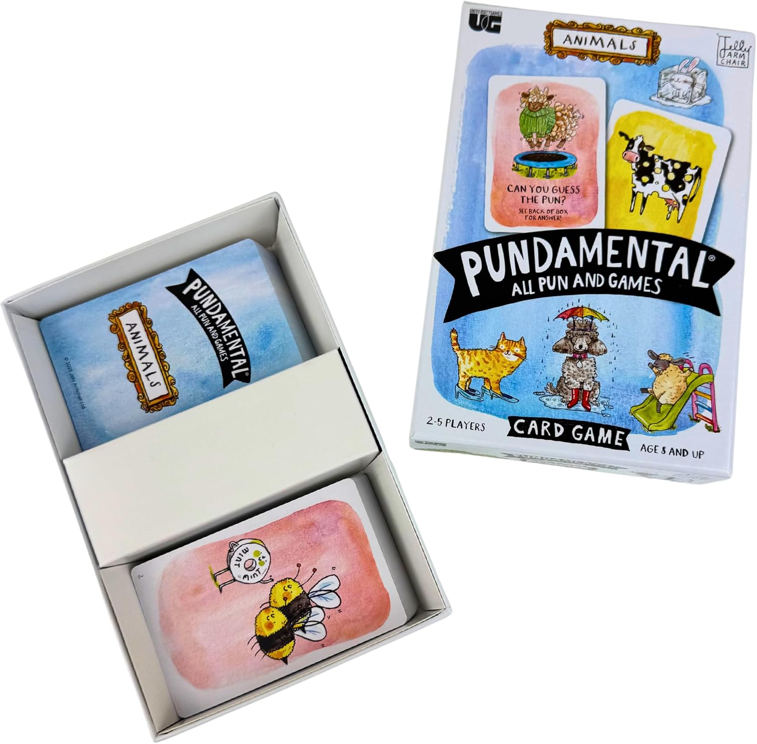 Jelly Armchair Pundamental Animals Card Game, All Pun and Games Matching Game