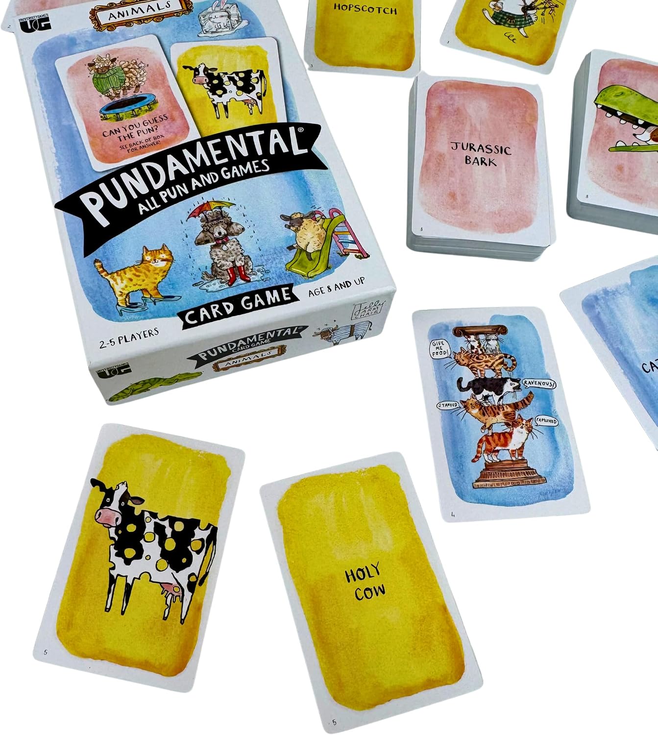 Jelly Armchair Pundamental Animals Card Game, All Pun and Games Matching Game