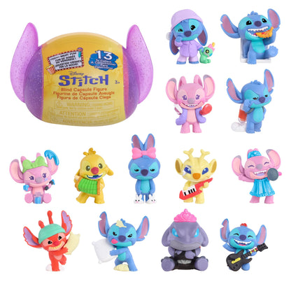 Disney Stitch Friday Night Fun Blind Capsule Figure, Mini Collectible | Height 2 in, Surprise Blind Capsule, 13 to collect, Includes 1 figure and capsule, Ages 3 years