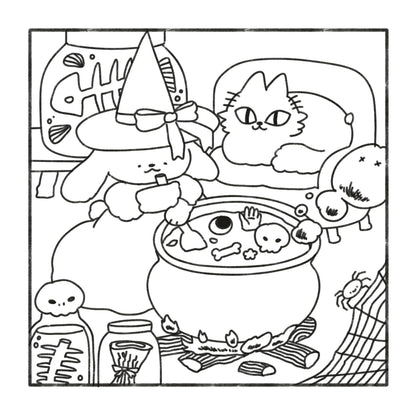 Cozy Creepy: Cute and Relaxing Coloring Book