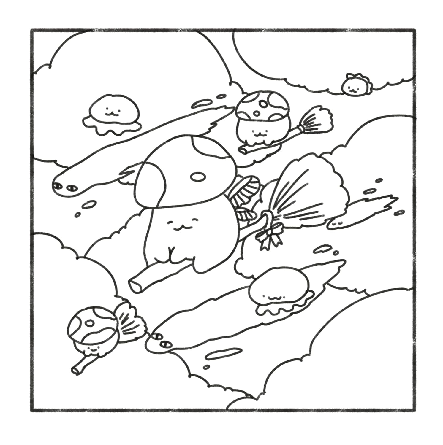 Cozy Creepy: Cute and Relaxing Coloring Book