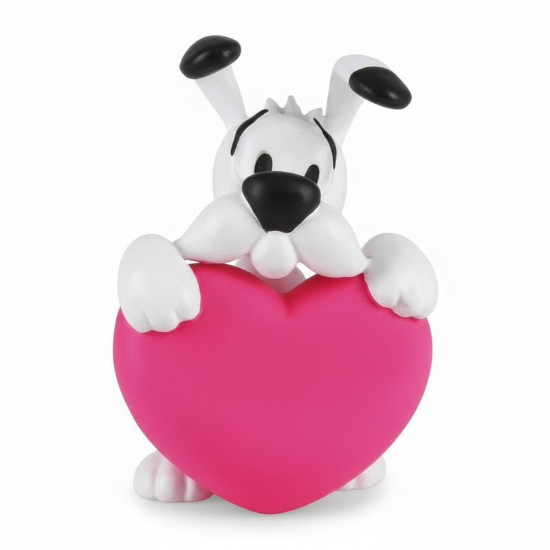 Plastoy Astérix Figur Idéfix rosafarbenes Herz - PVC - 6 cm