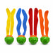 Swimtech Dive Balls, 4 Sinking Pool Toys with Soft Tails, Ages 6+