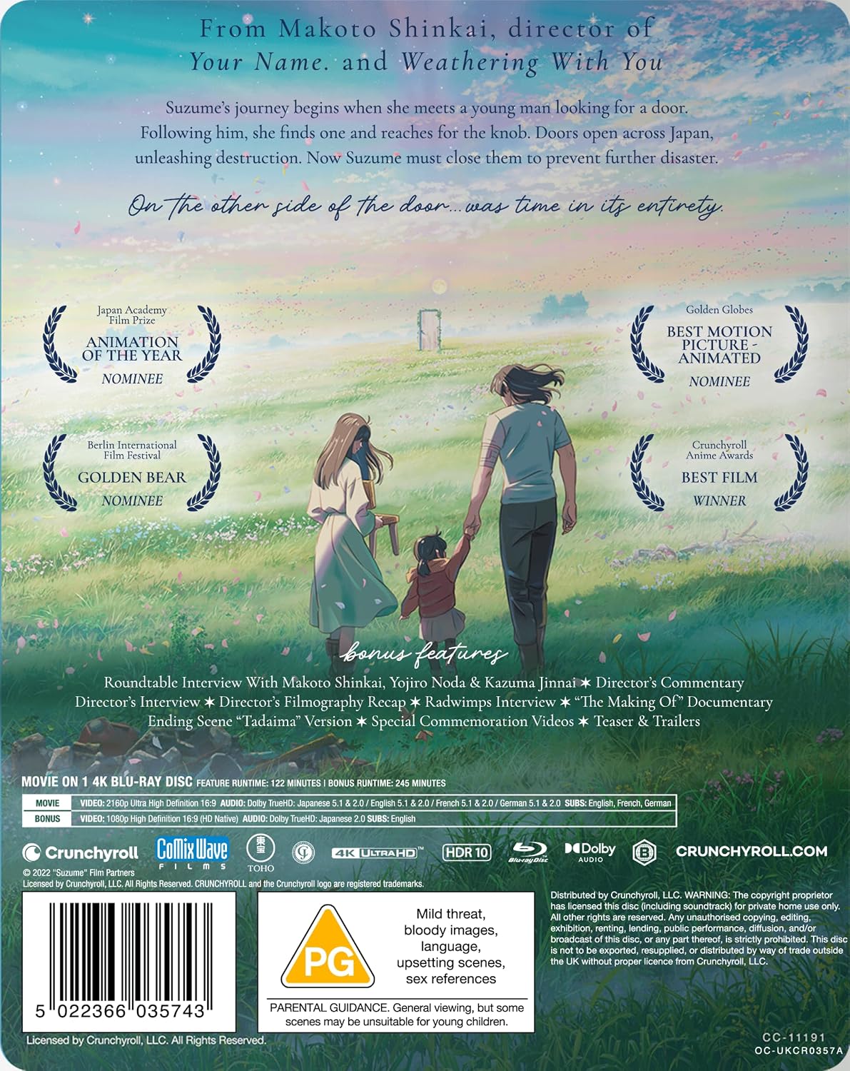 Suzume Limited Edition 4K UHD Steelbook