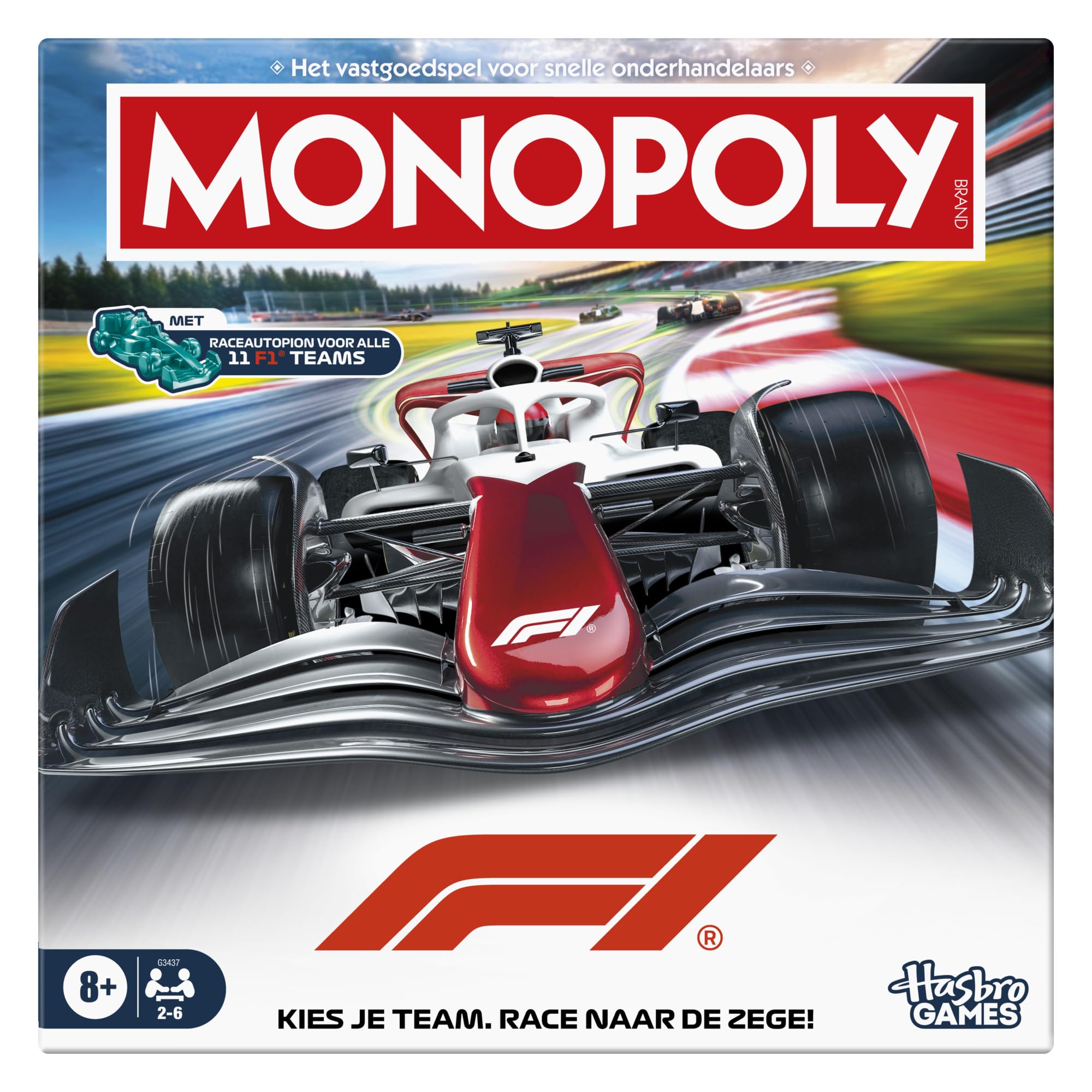 Monopoly F1, Brettspiel | offizielles Lizenzspiel Formula 1 | Familienspiel für Kinder, Jugendliche und Erwachsene | 2-6 Spieler | 45 Min. | ab 8 Jahren