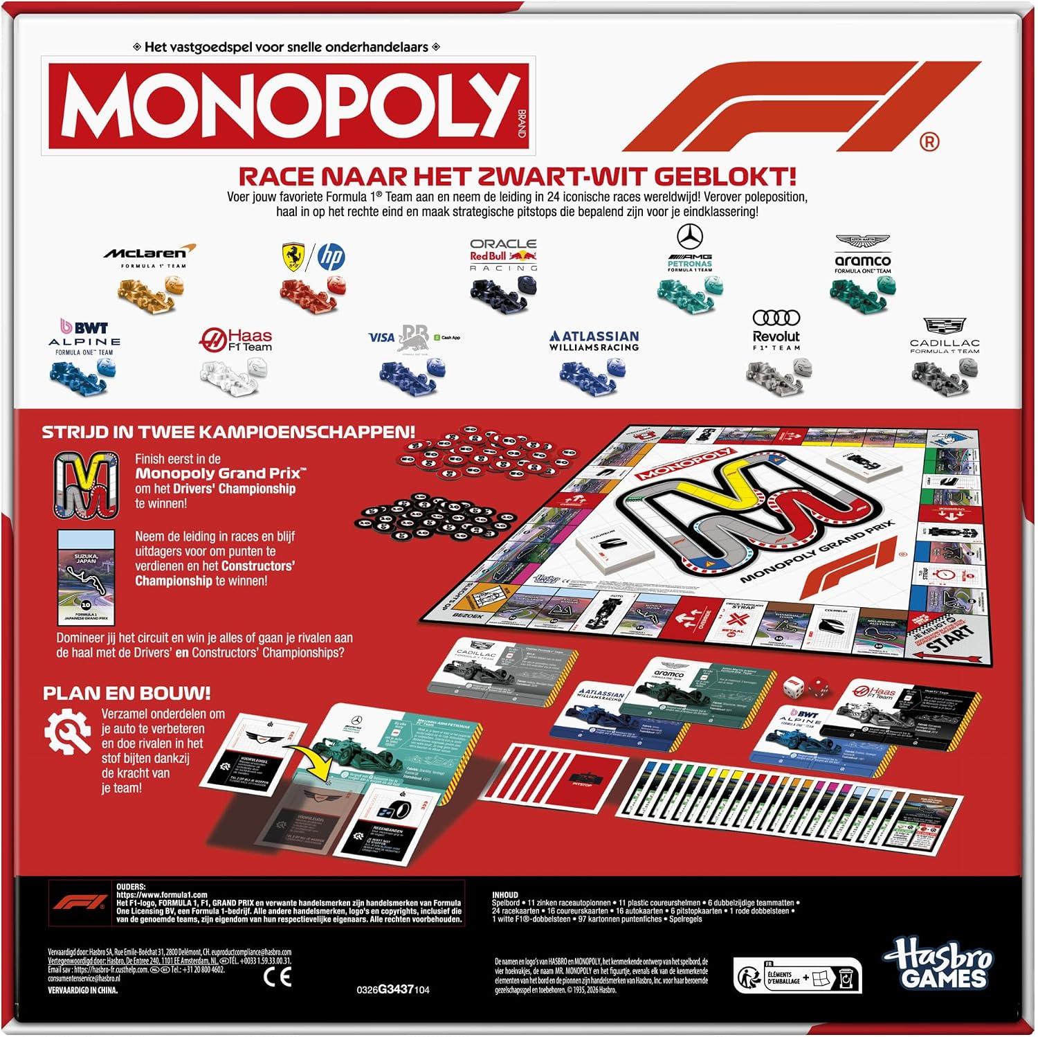 Monopoly F1, Brettspiel | offizielles Lizenzspiel Formula 1 | Familienspiel für Kinder, Jugendliche und Erwachsene | 2-6 Spieler | 45 Min. | ab 8 Jahren
