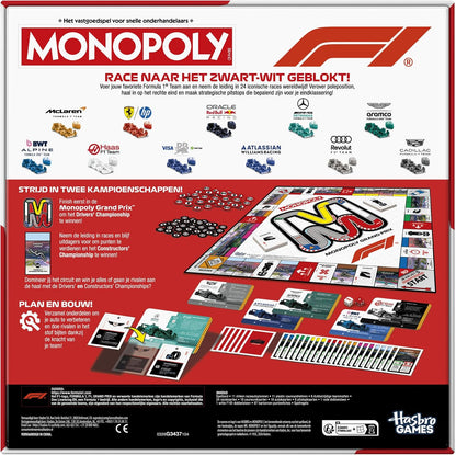 Monopoly F1, Brettspiel | offizielles Lizenzspiel Formula 1 | Familienspiel für Kinder, Jugendliche und Erwachsene | 2-6 Spieler | 45 Min. | ab 8 Jahren