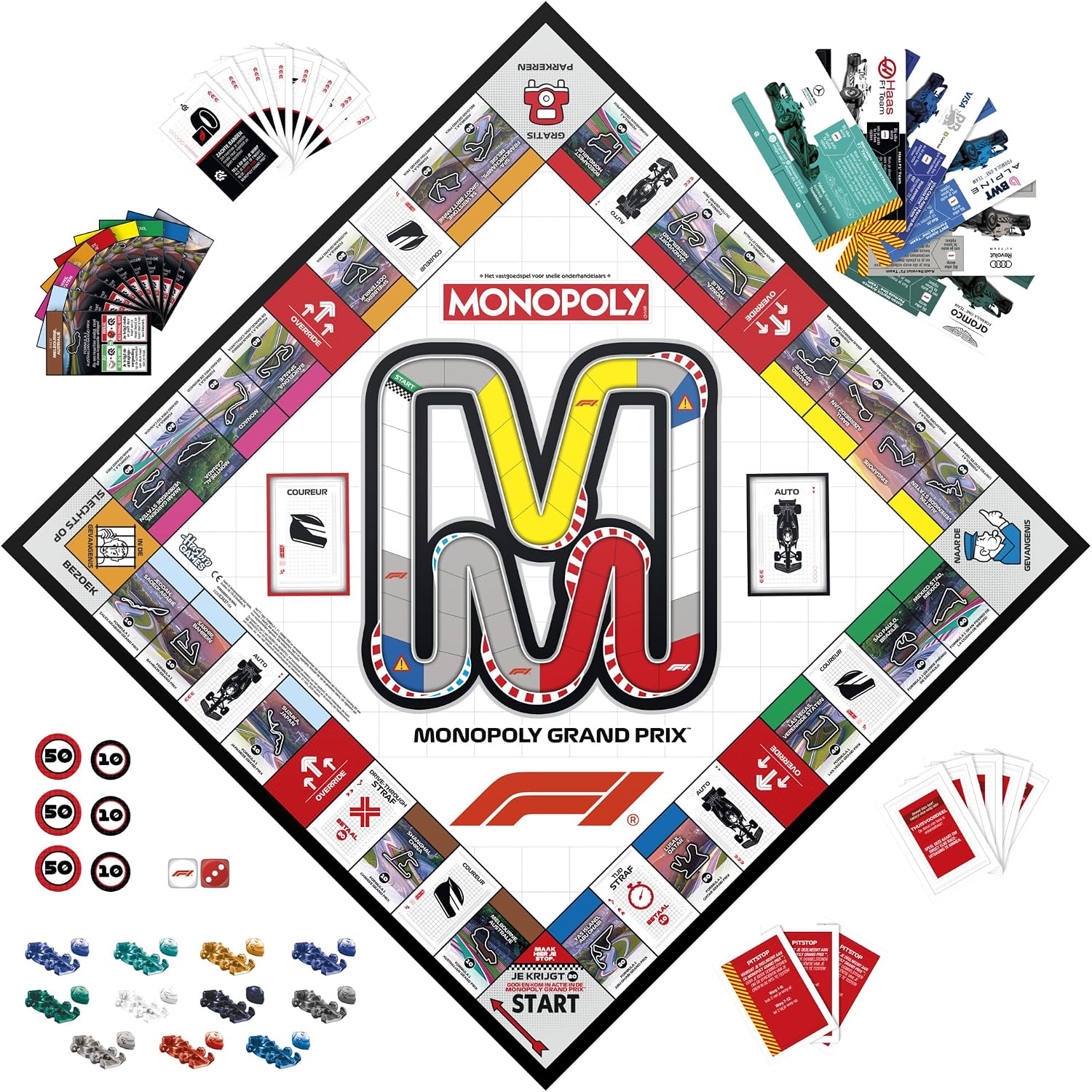 Monopoly F1, Brettspiel | offizielles Lizenzspiel Formula 1 | Familienspiel für Kinder, Jugendliche und Erwachsene | 2-6 Spieler | 45 Min. | ab 8 Jahren