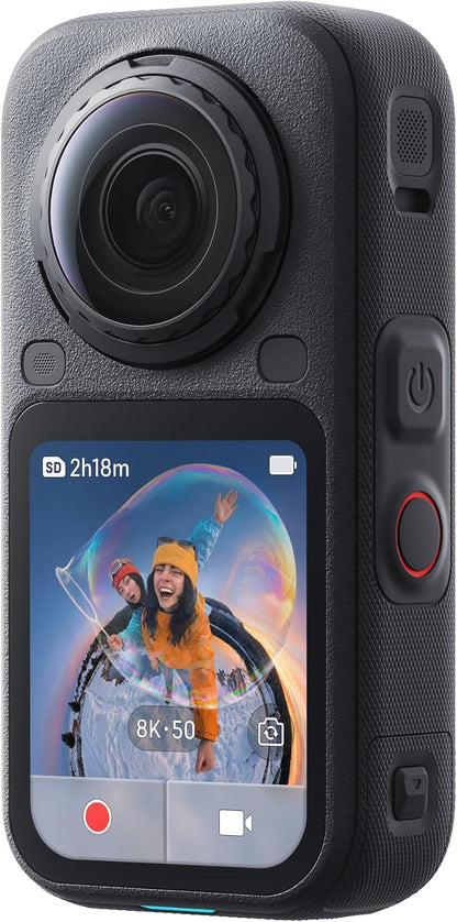 Insta360 X6 Standard Bundle – 8K 360° Action Camera, Dual 1/1.1" Sensors, PureVideo, 360° Reframing, Midnight Black
